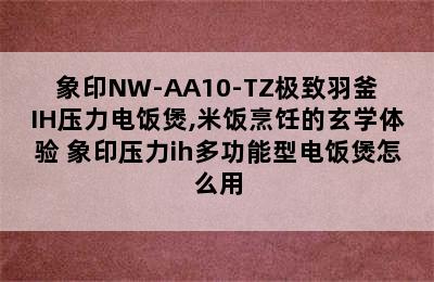 象印NW-AA10-TZ极致羽釜IH压力电饭煲,米饭烹饪的玄学体验 象印压力ih多功能型电饭煲怎么用